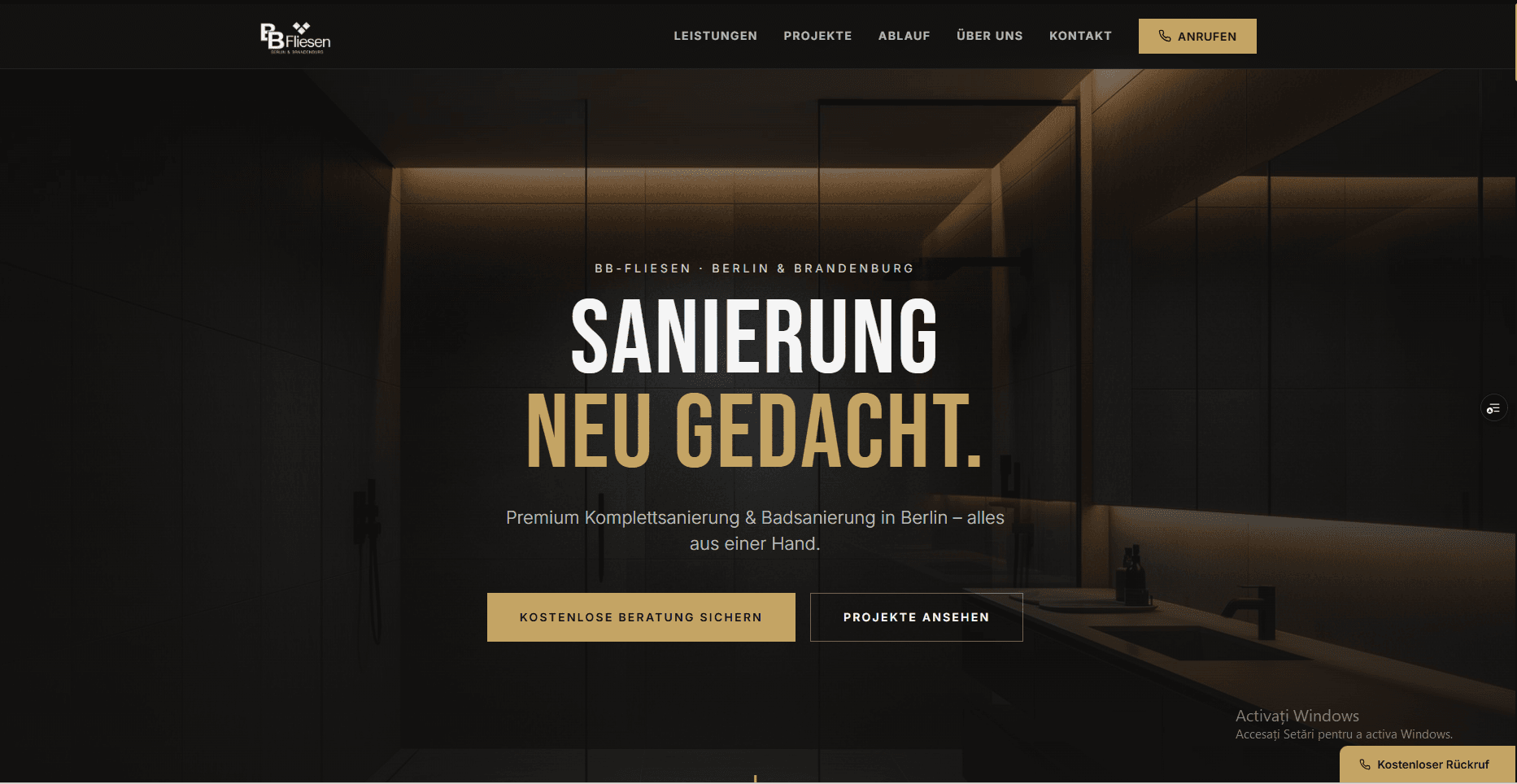 Landing page pentru servicii locale